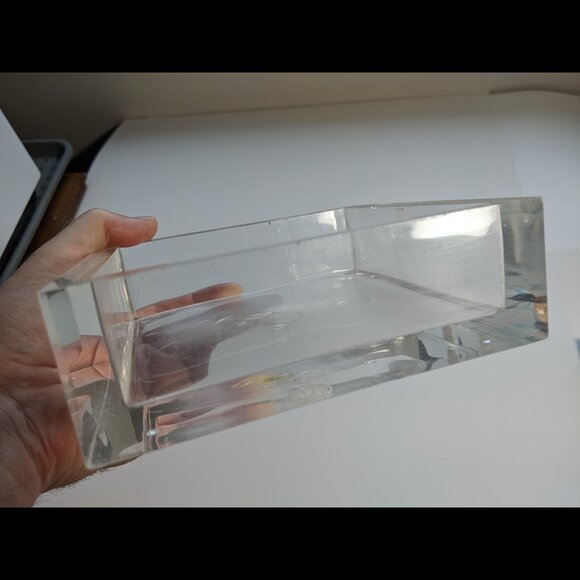 Vintage 1970's Italian Designer Plexiglass & Aluminum Guzzini Ashtray Made Italy - Picture 15 of 16